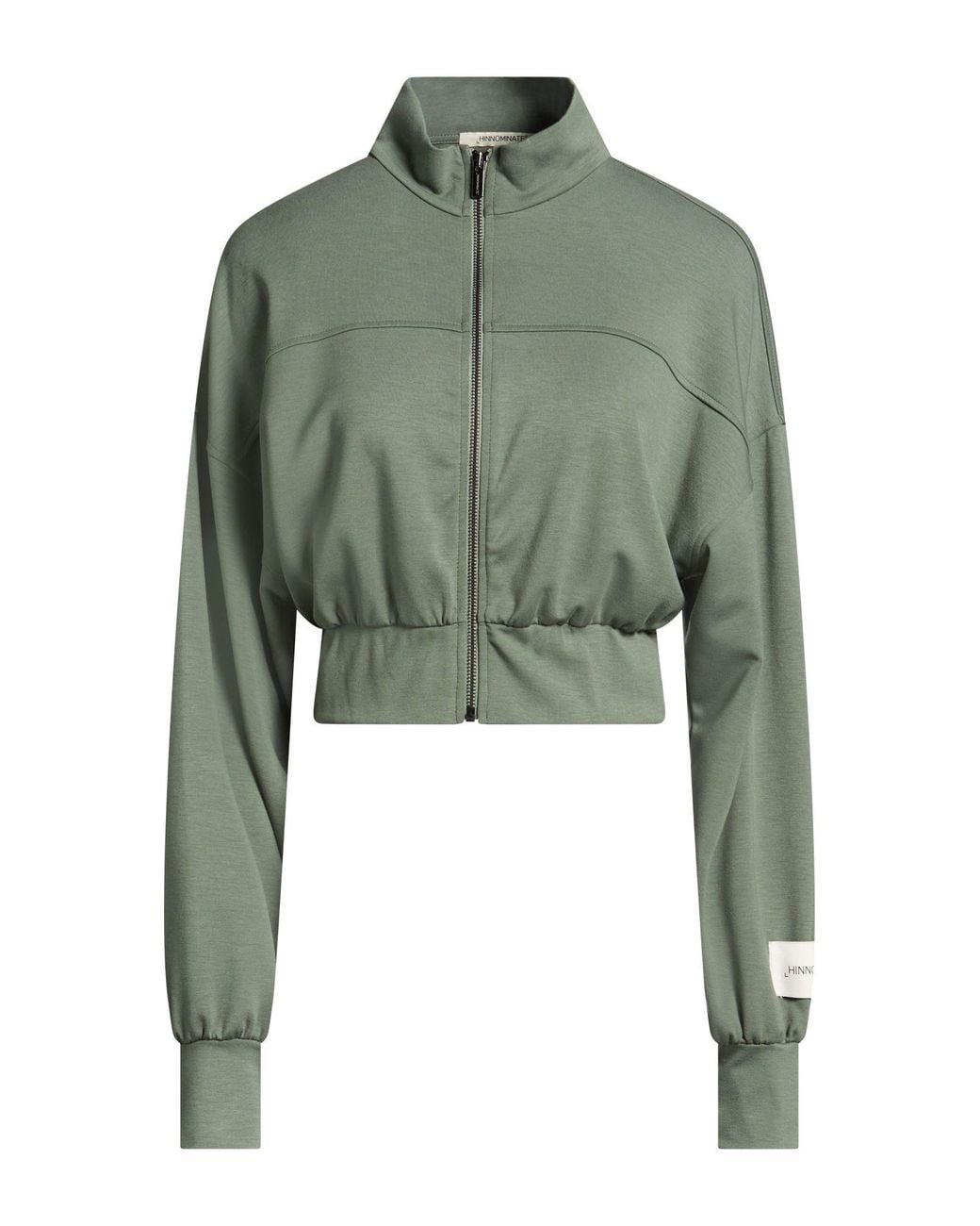 hinnominate Green Military Sweatshirt Viscose, Polyester, Elastane