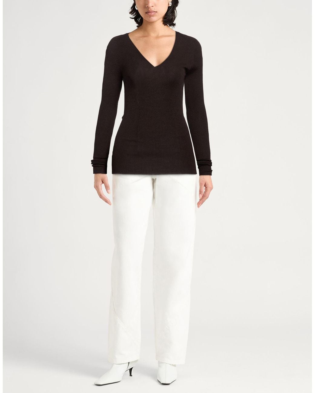 Gentry Portofino Black Dark Sweater Virgin Wool, Silk