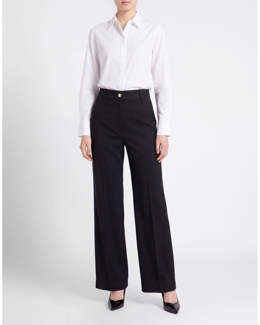 Patou Black Pants Virgin Wool, Elastane