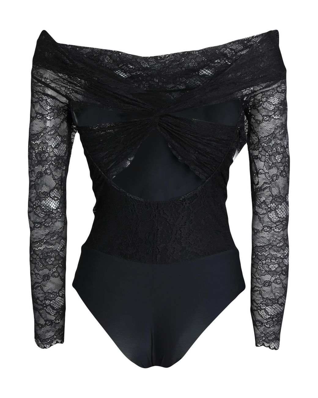 Pinko Black Bodysuit Polyamide, Elastane