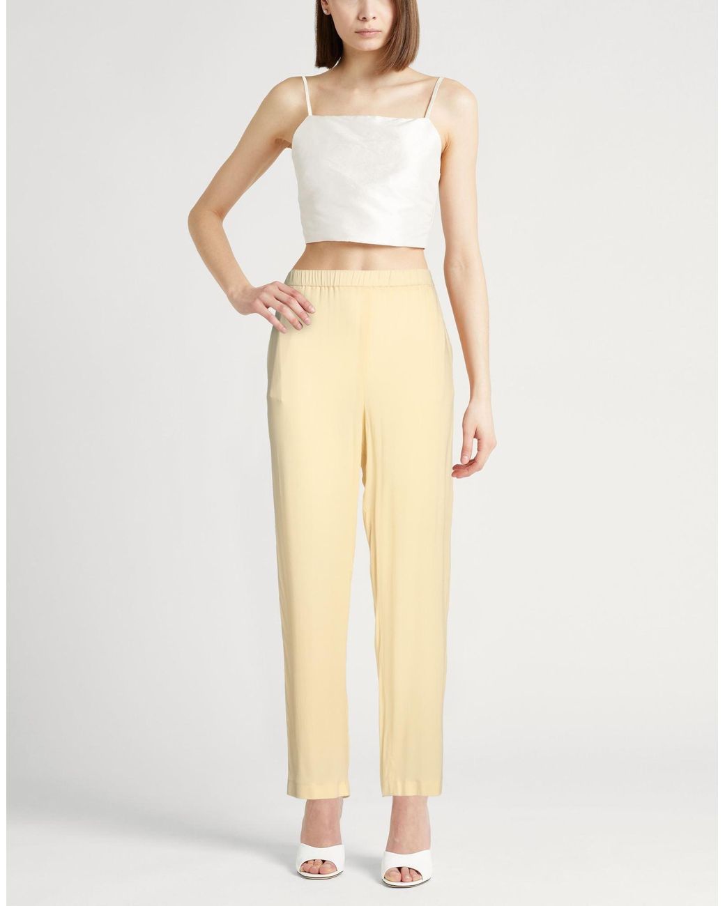 Fabiana Filippi Natural Pants Viscose, Elastane