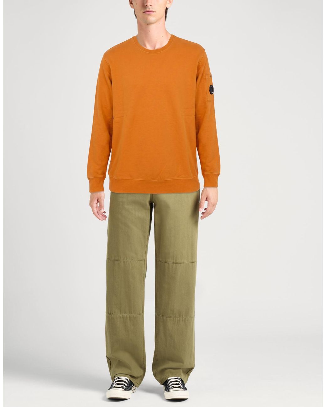 C P Company Orange Sweatshirt Cotton for men
