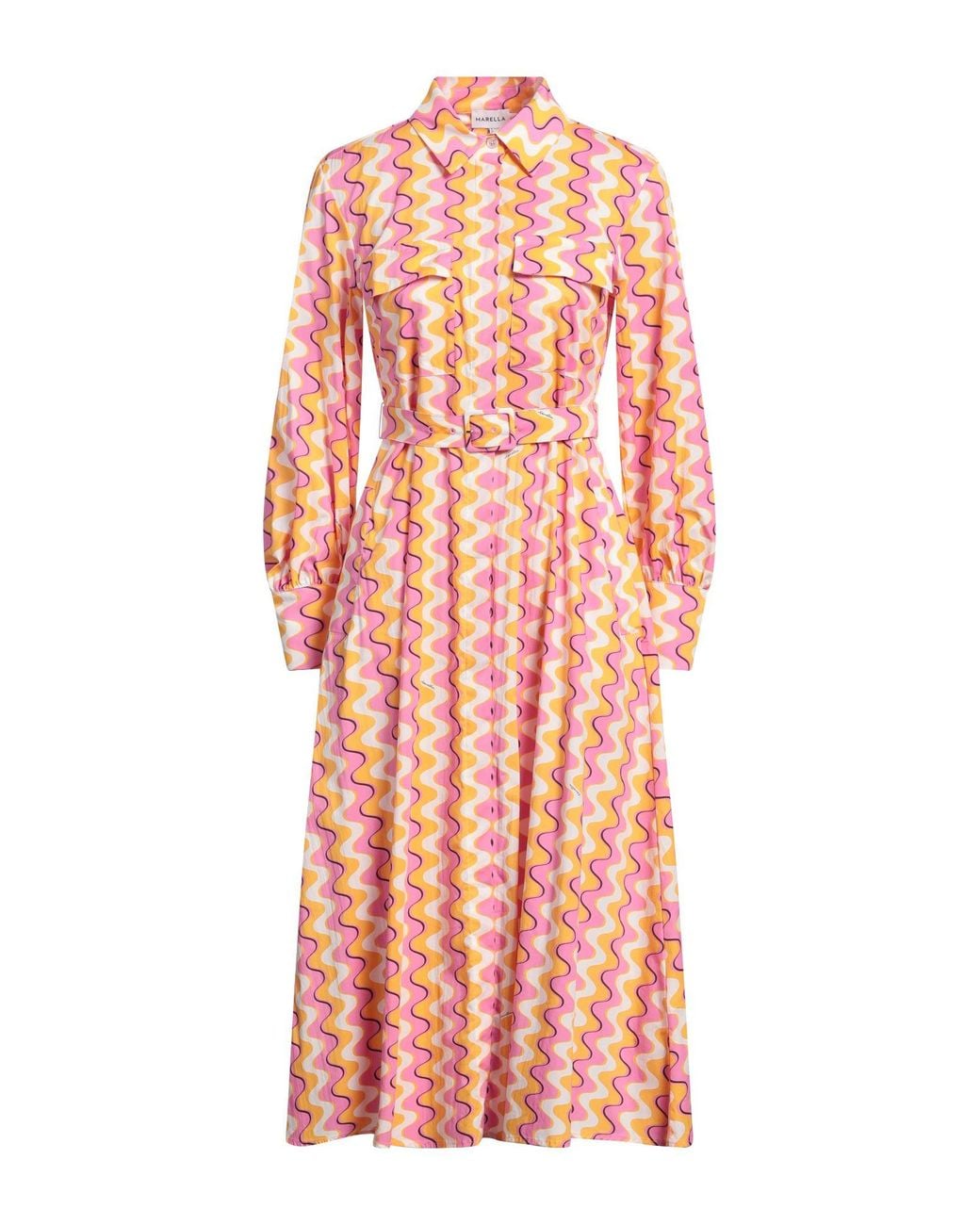 Robe midi Marella en coloris Pink