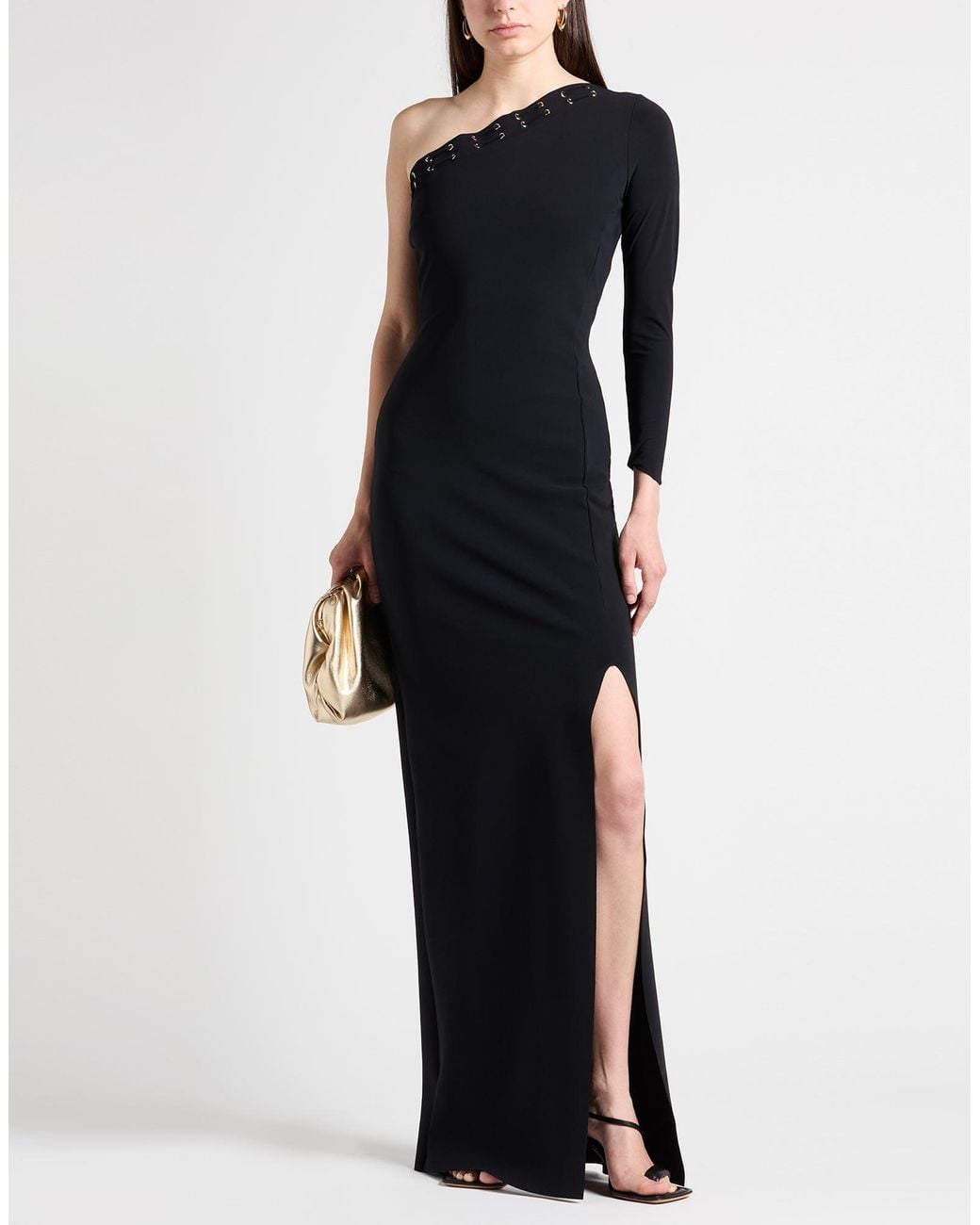 La Petite Robe Di Chiara Boni Black Maxi Dress Polyamide, Elastane