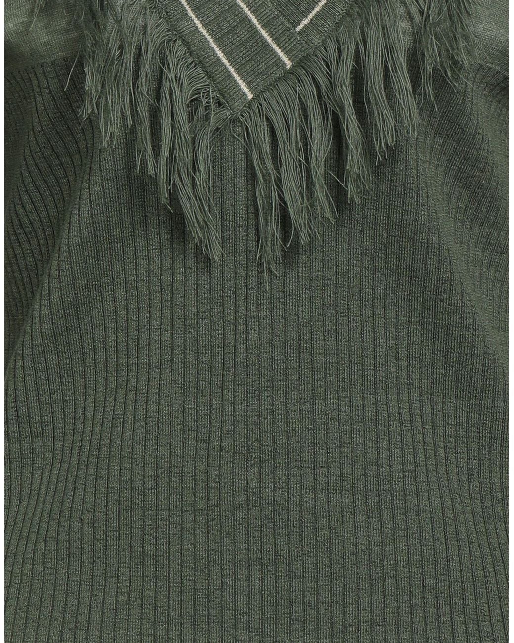 Rabanne Green Sweater Linen, Cotton, Polyamide, Elastane