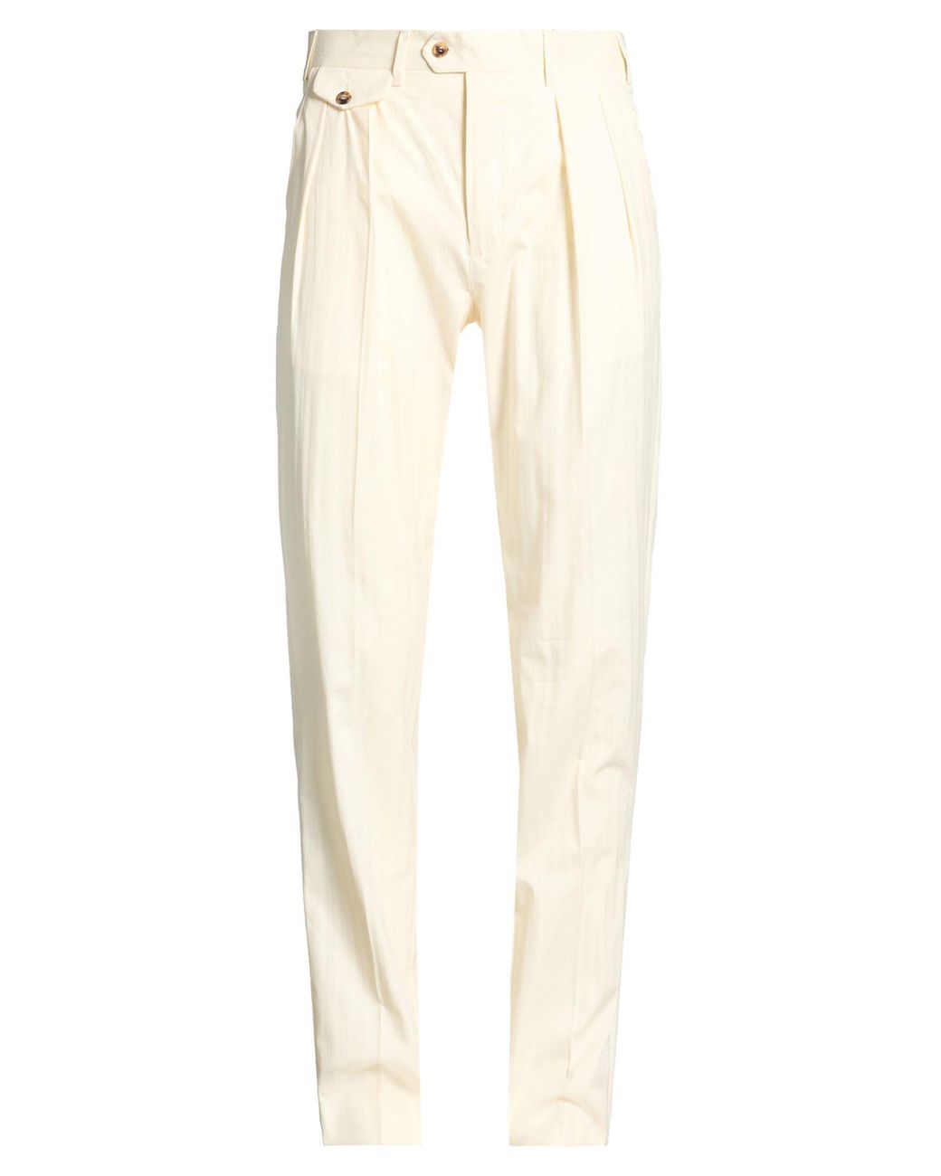 Lardini White Pants Cotton, Elastane for men