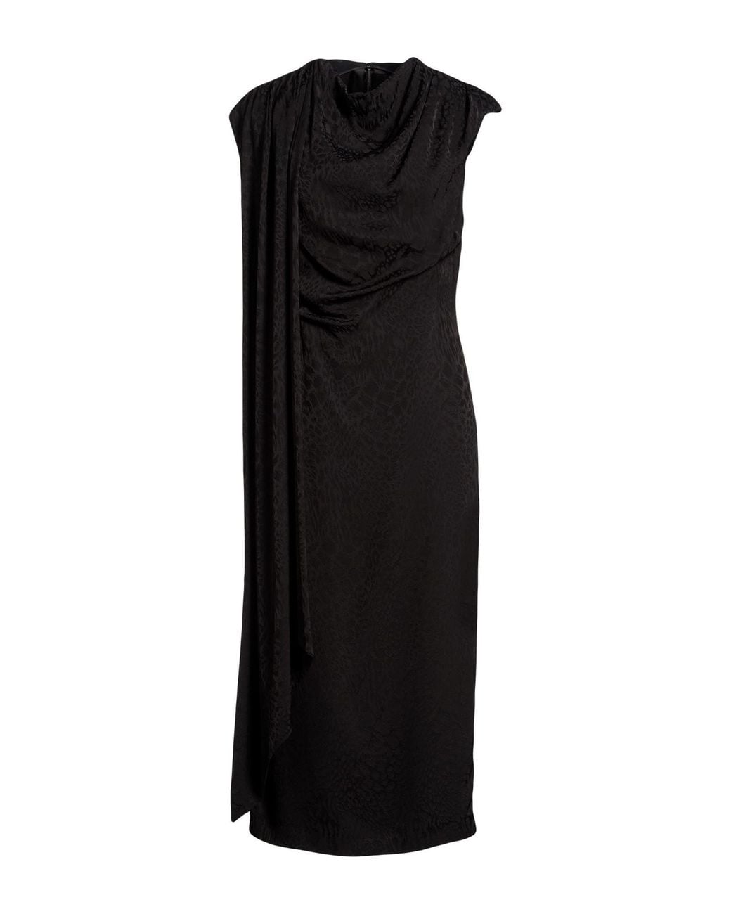 Rochas Black Midi Dress Viscose