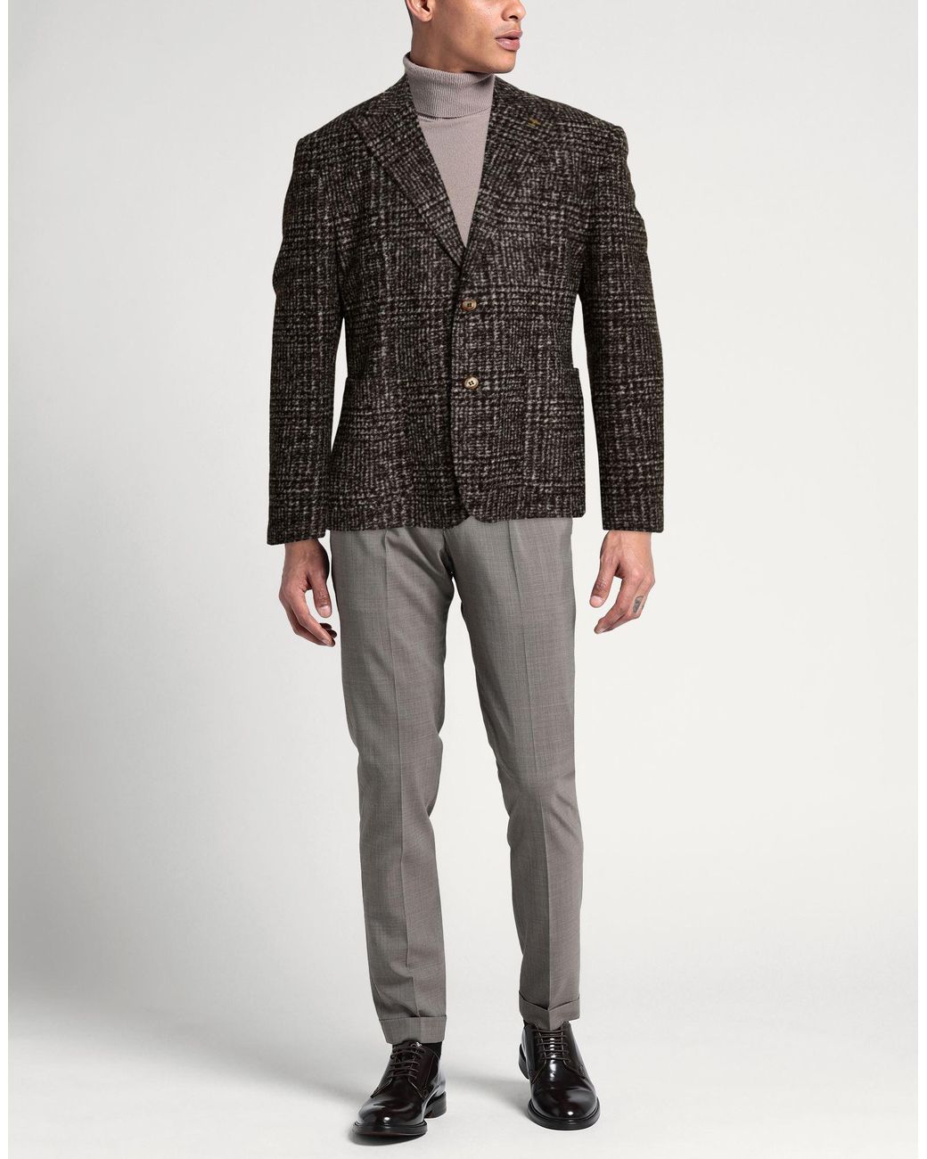 Havana & Co. Black Blazer Acrylic, Virgin Wool, Polyester for men