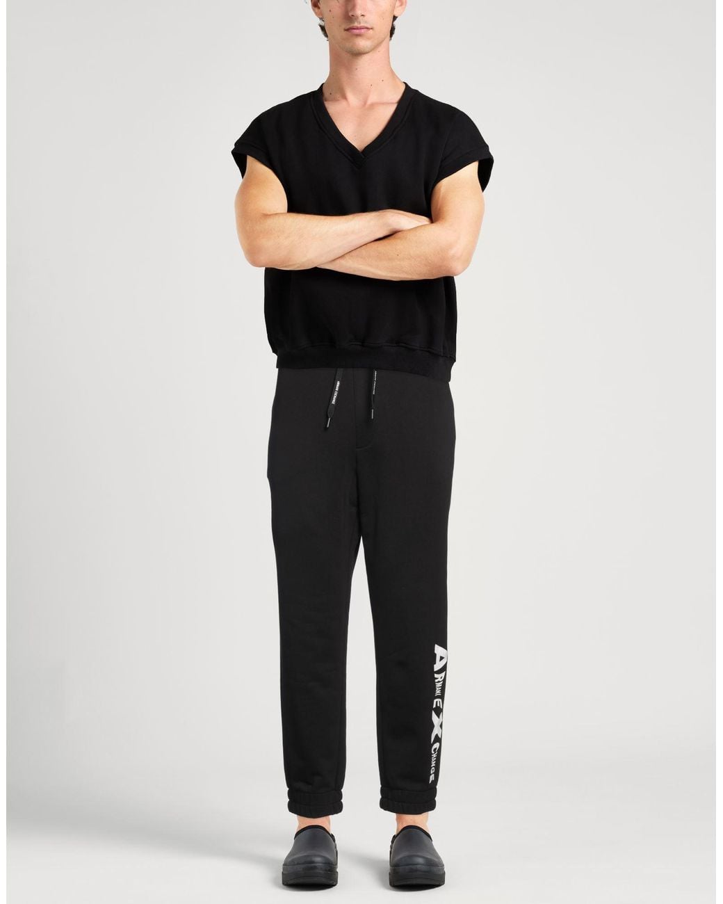 ARMANI EXCHANGE Black Pants Cotton, Polyester for men