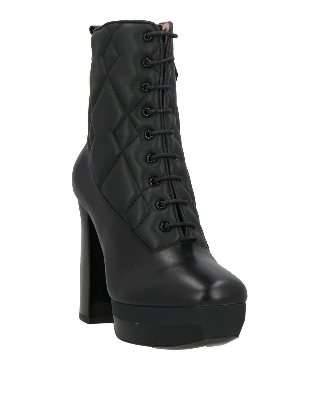 Pollini Black Ankle Boots Leather