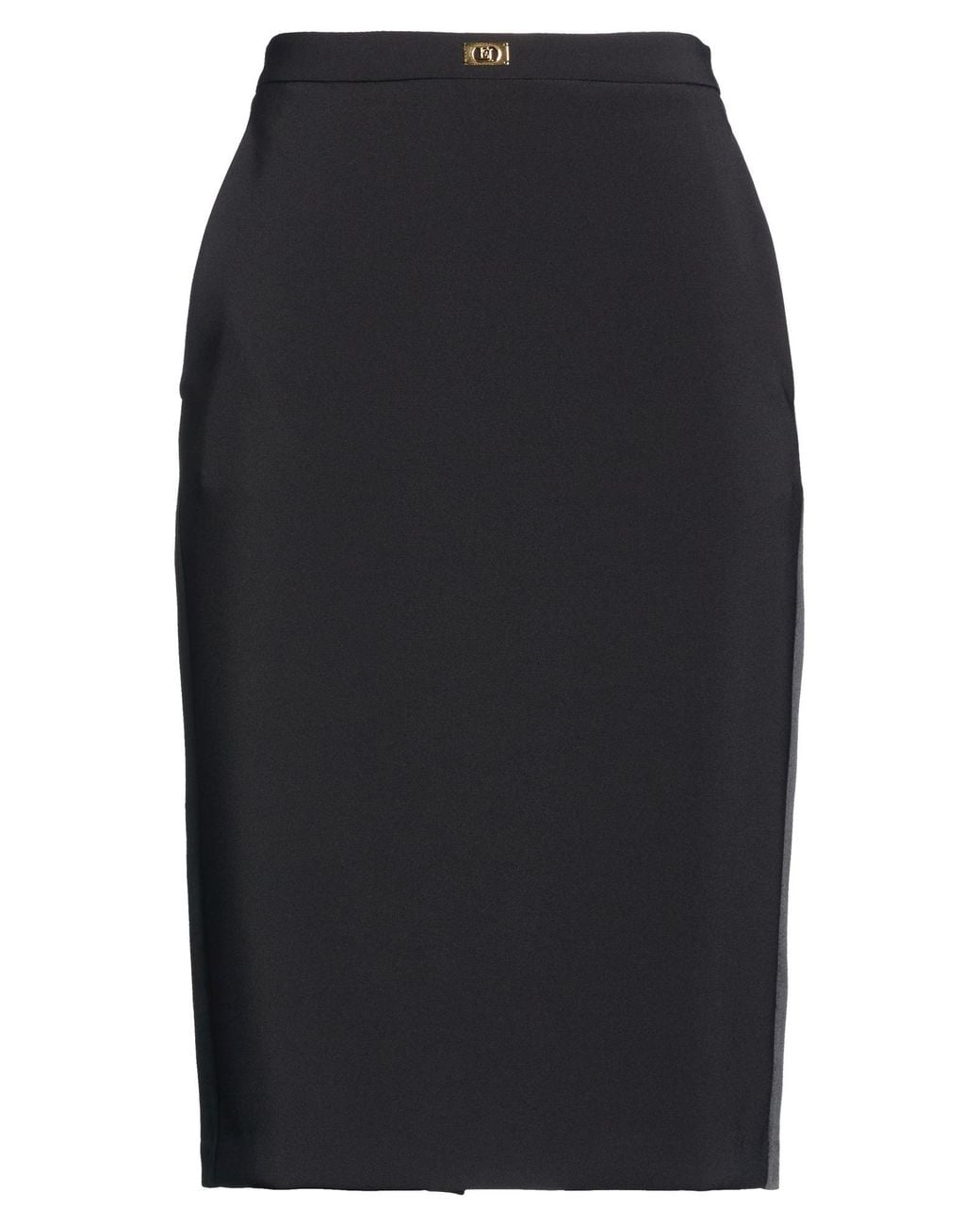 Elisabetta Franchi Blue Midi Skirt Polyester, Elastane