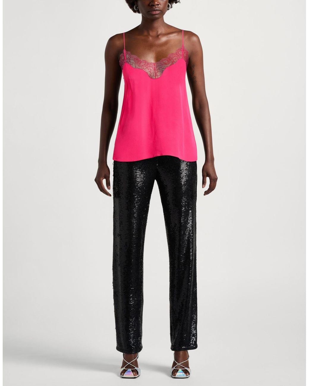 Patrizia Pepe Pink Top Viscose, Polyamide