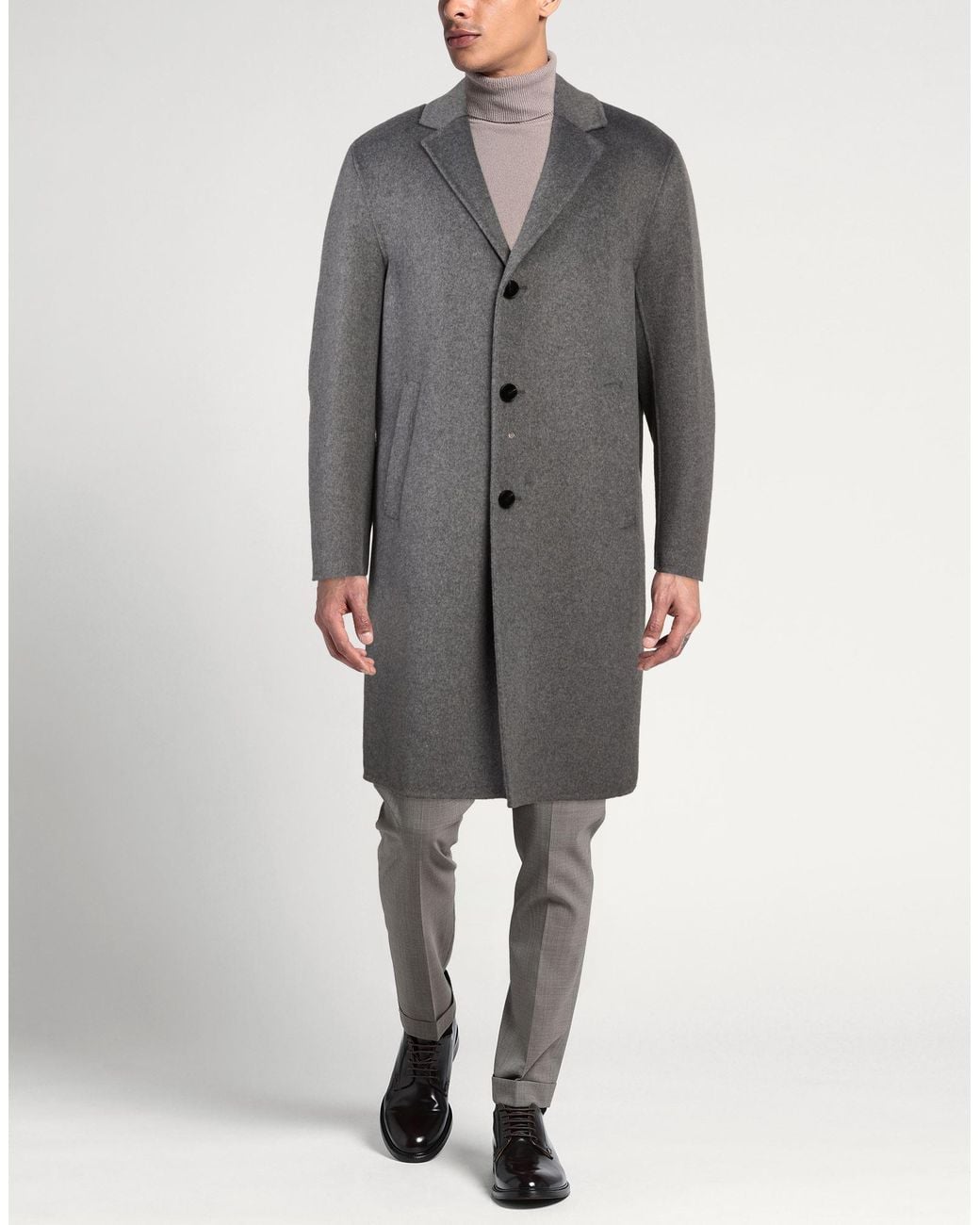 ADHOCONCEPT Gray Coats for men