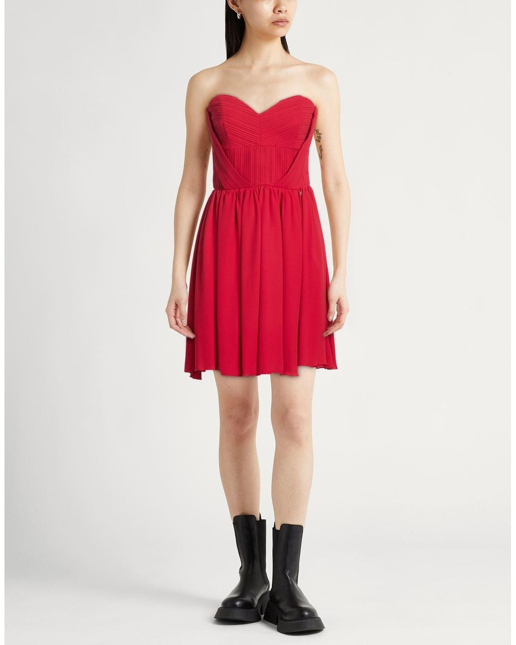Liu Jo Red Mini Dress Polyester