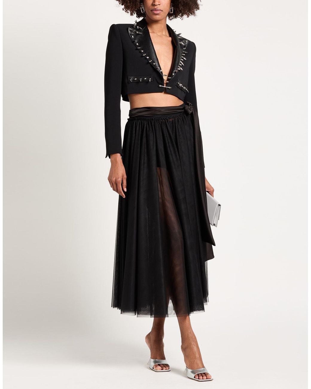 Moschino Black Jacket Viscose, Elastane