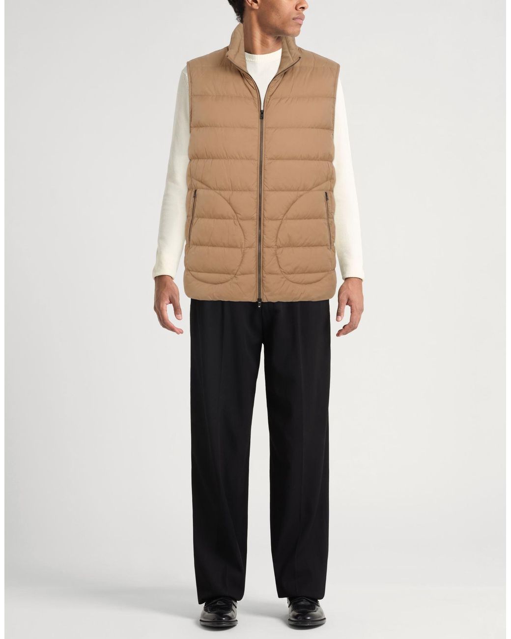 Herno Brown Camel Puffer Polyamide for men