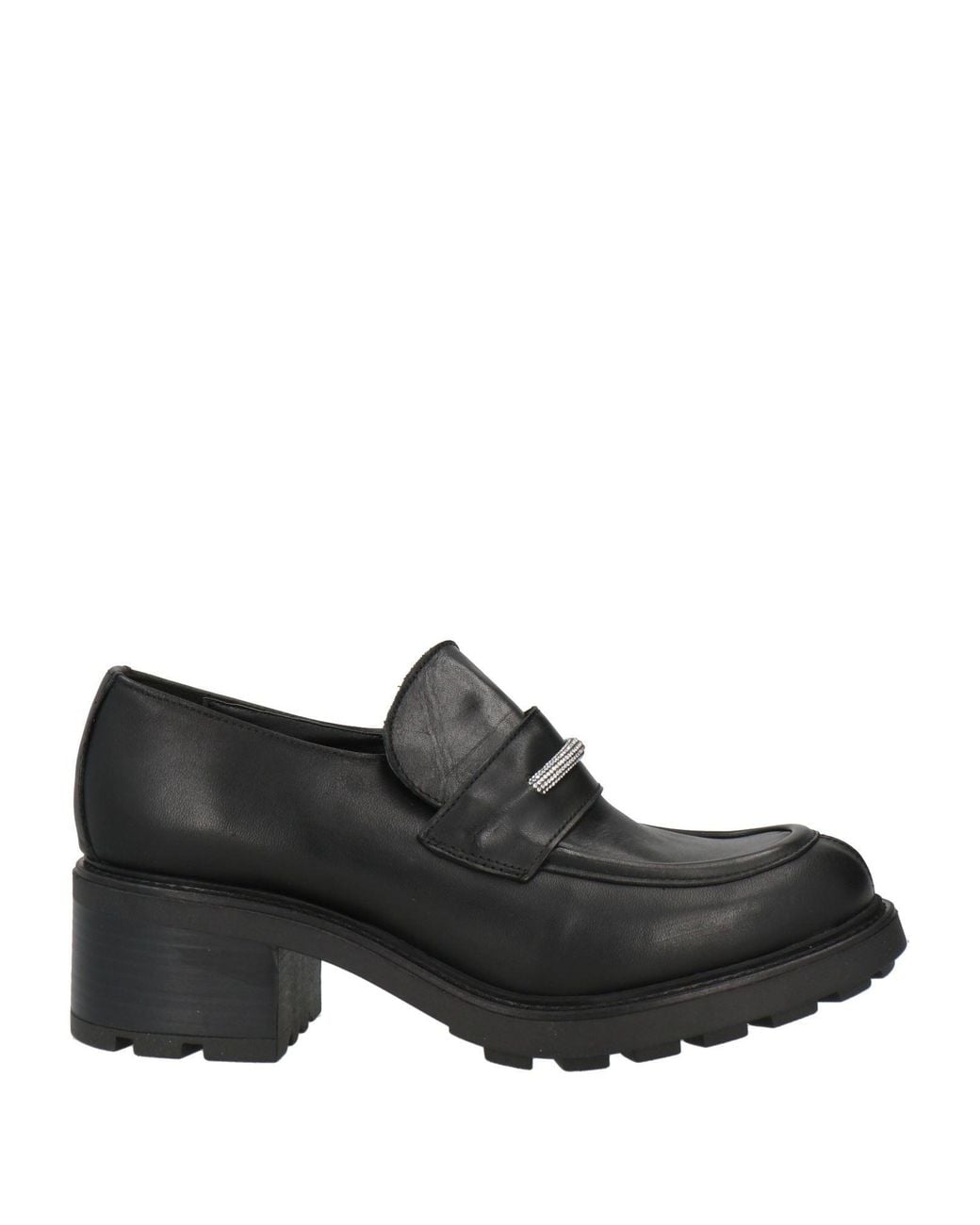 Divine Follie Black Loafers Calfskin