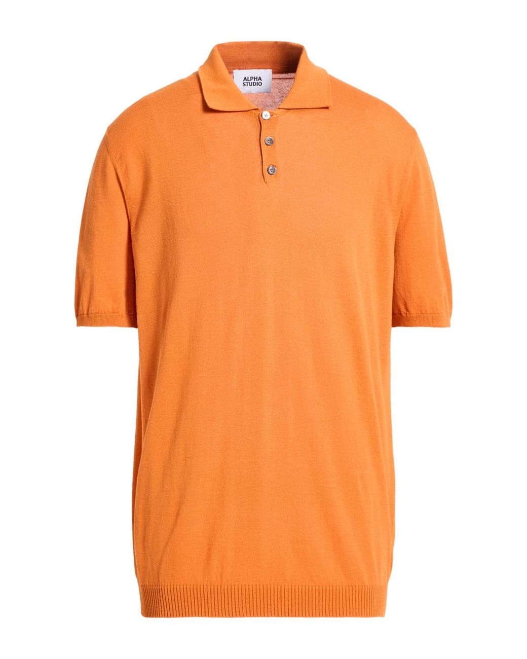 Alpha Studio Orange Polo Shirts for men