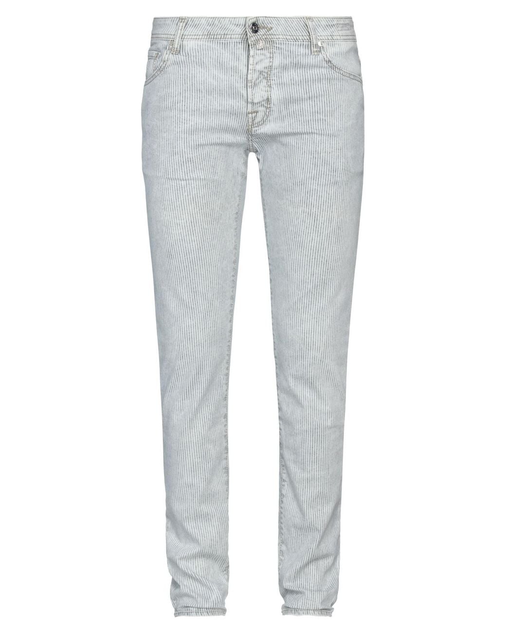 Jacob Cohen Gray Pants Cotton, Elastane for men