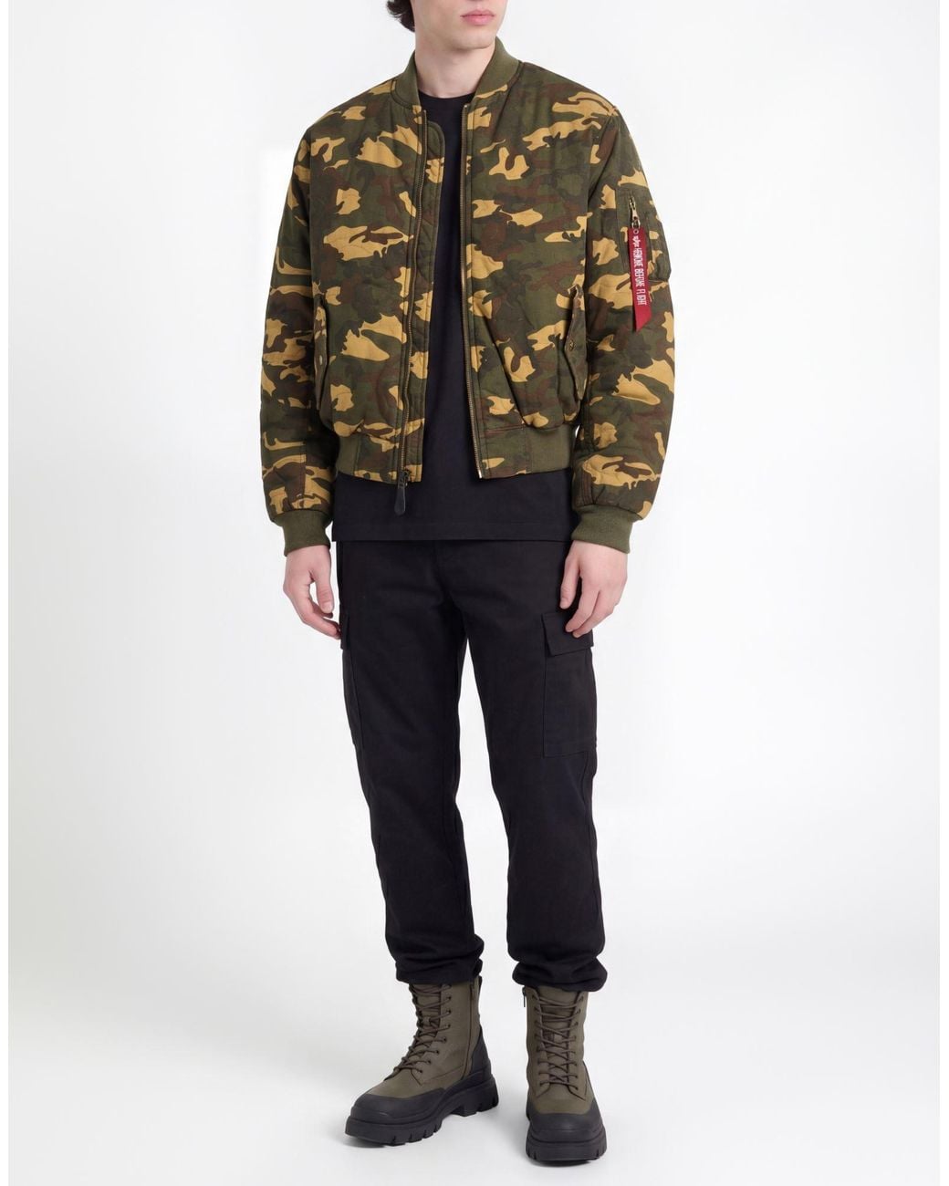 Alpha Industries Green Military Jacket Cotton for men