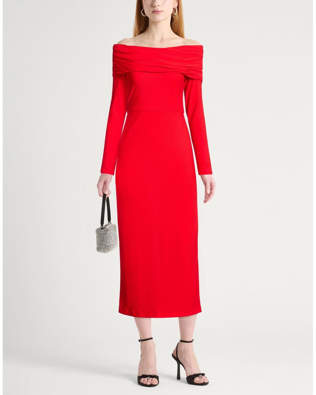 Solace London Red Midi Dresses
