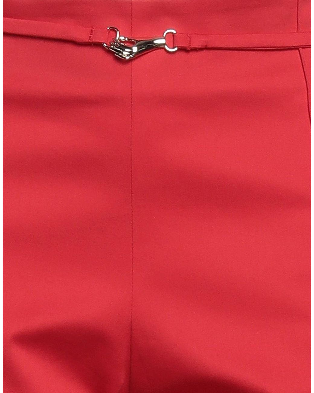 Vivetta Red Pants Cotton, Lycra, Elastane