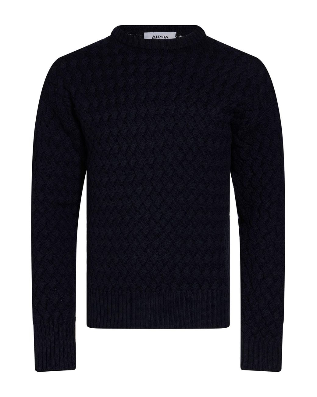 Alpha Studio Blue Midnight Sweater Merino Wool for men