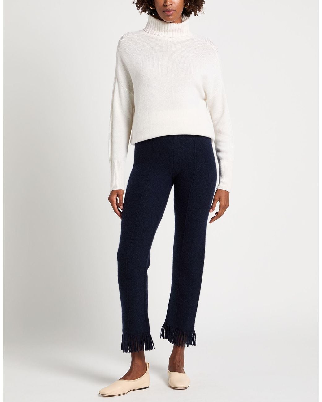 Alanui Blue Pants Cashmere, Silk, Polyester