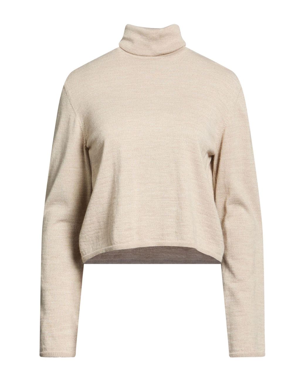 MM6 by Maison Margiela Natural Turtleneck Acrylic, Virgin Wool