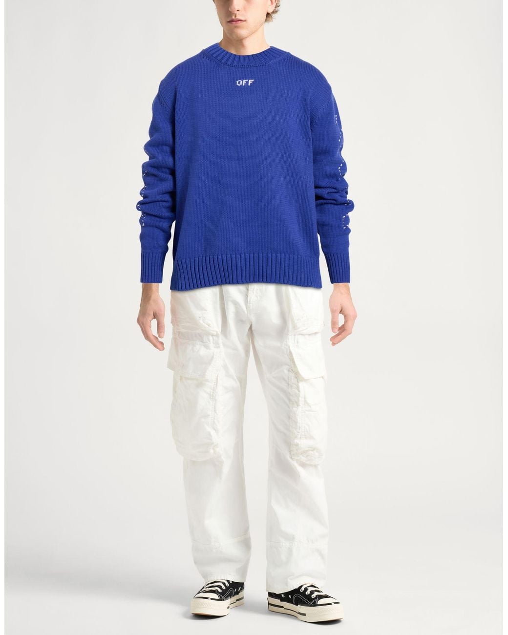 Pullover Off-White c/o Virgil Abloh pour homme en coloris Blue