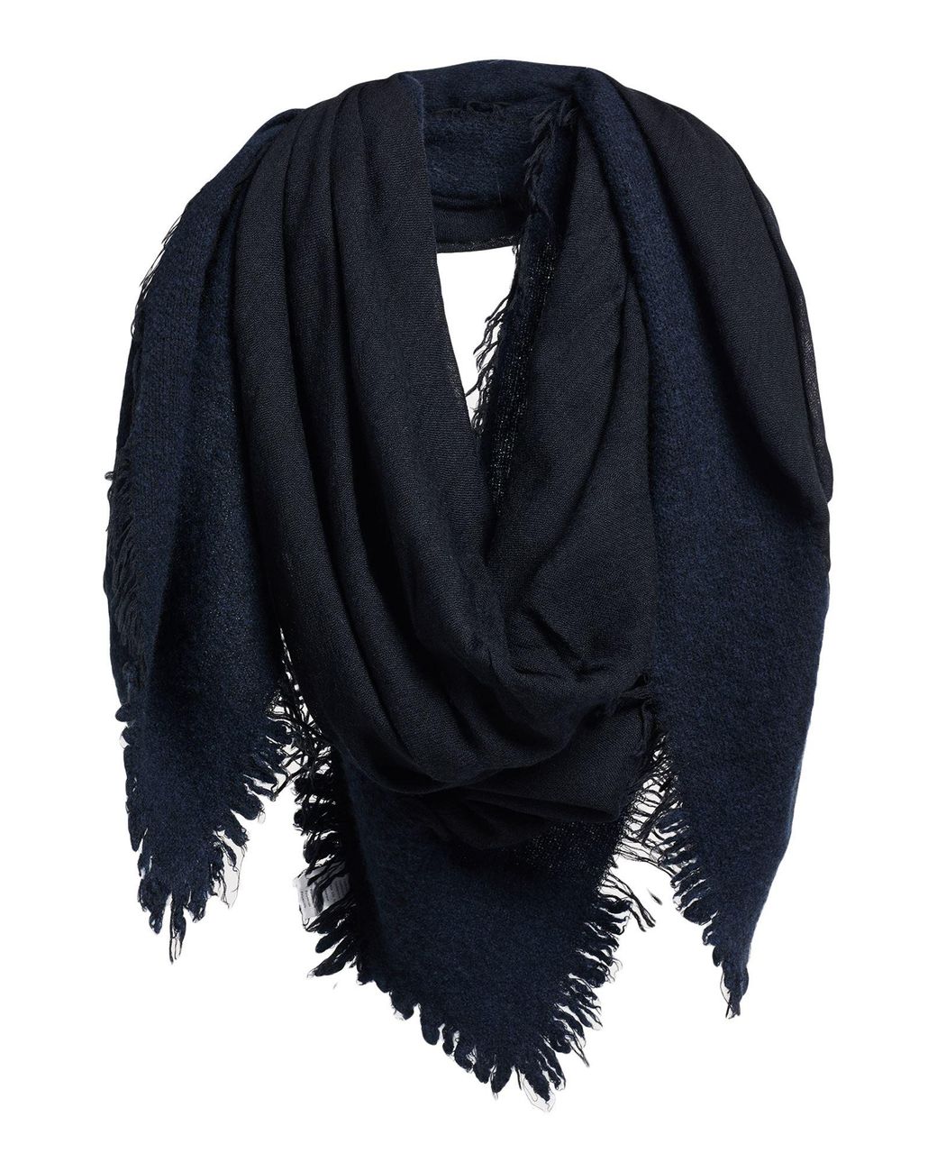 Faliero Sarti Blue Midnight Scarf Virgin Wool, Cashmere, Silk, Polyester, Polyamide