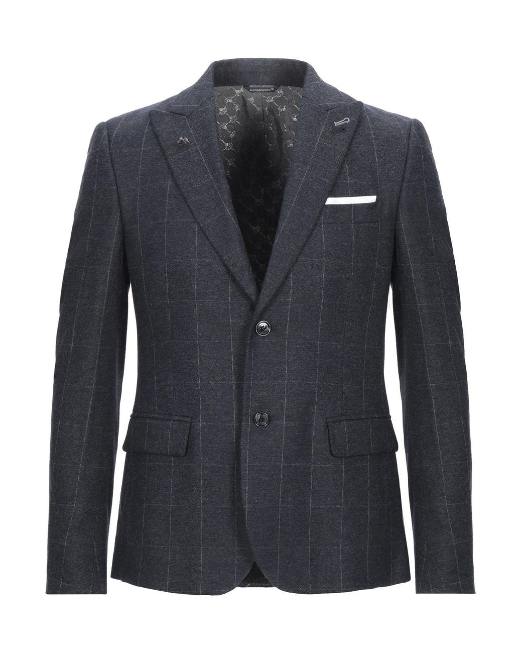 Daniele Alessandrini Blue Blazer Viscose, Wool, Polyamide, Elastane for men