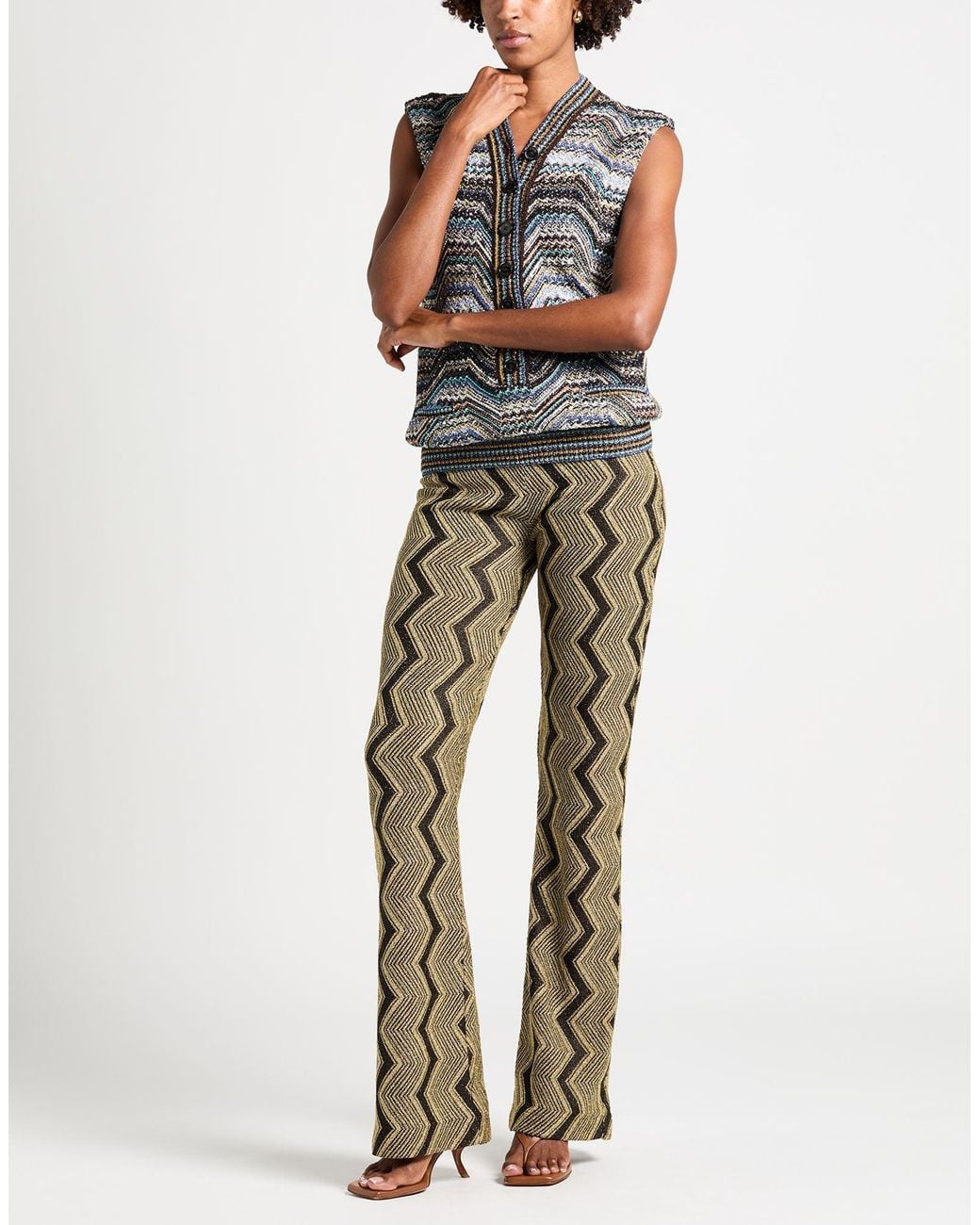 Missoni Natural Pants Viscose, Metal Fiber