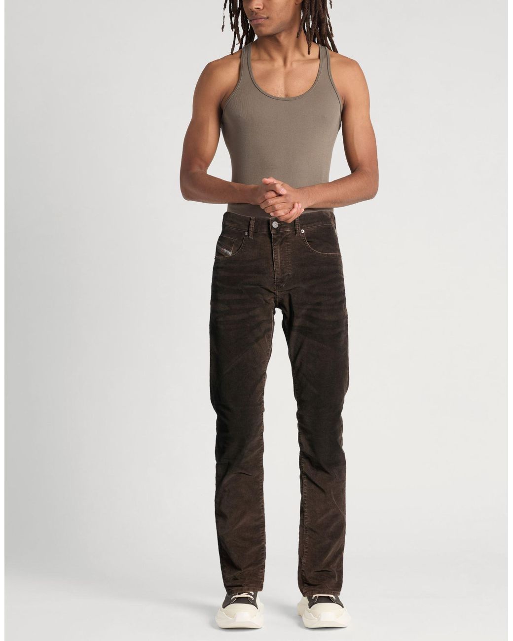 DIESEL Black Pants Cotton, Polyester, Elastane for men