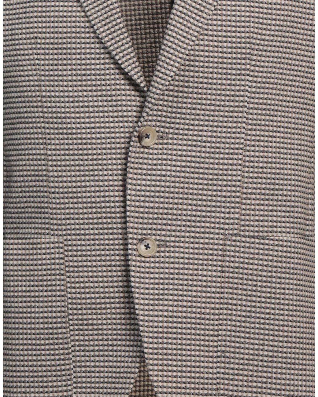 Manuel Ritz Gray Blazer Cotton, Polyester for men