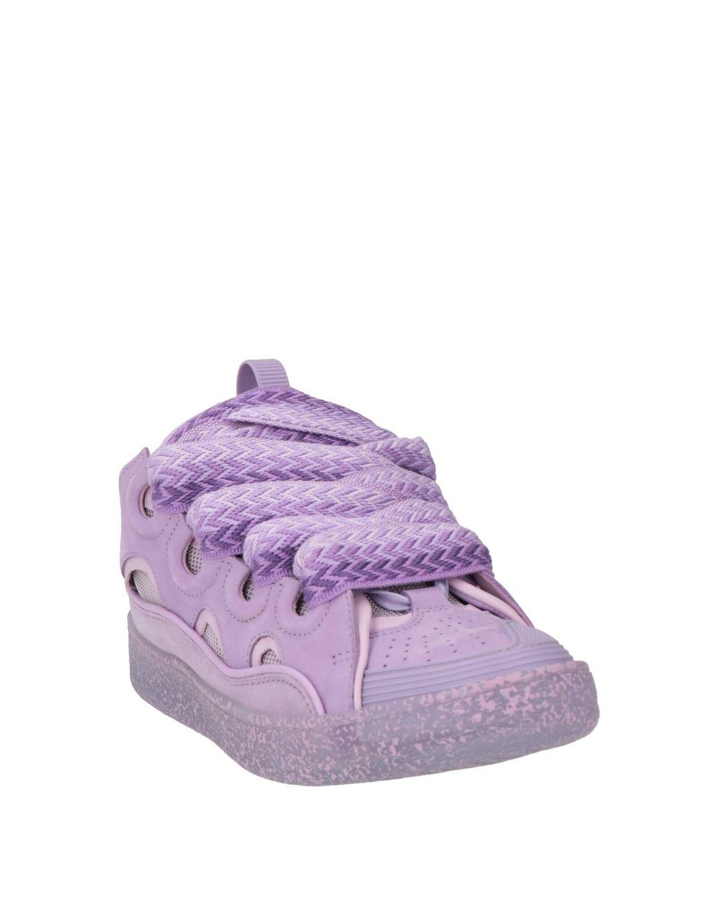 Lanvin Purple Lilac Sneakers Calfskin, Polyester