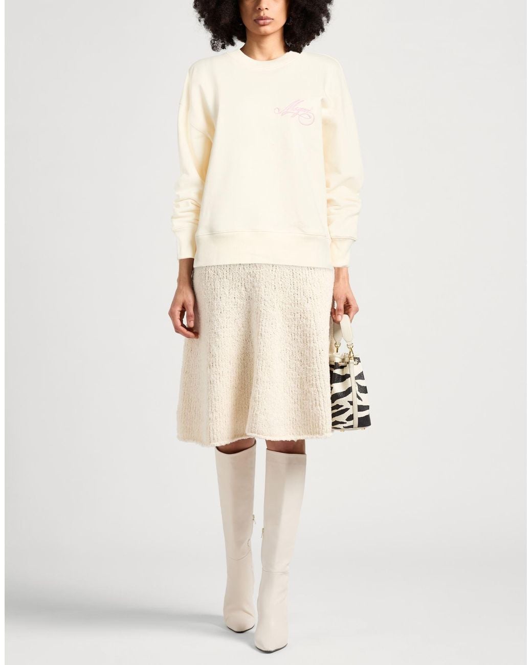 MSGM Natural Sweatshirt Cotton