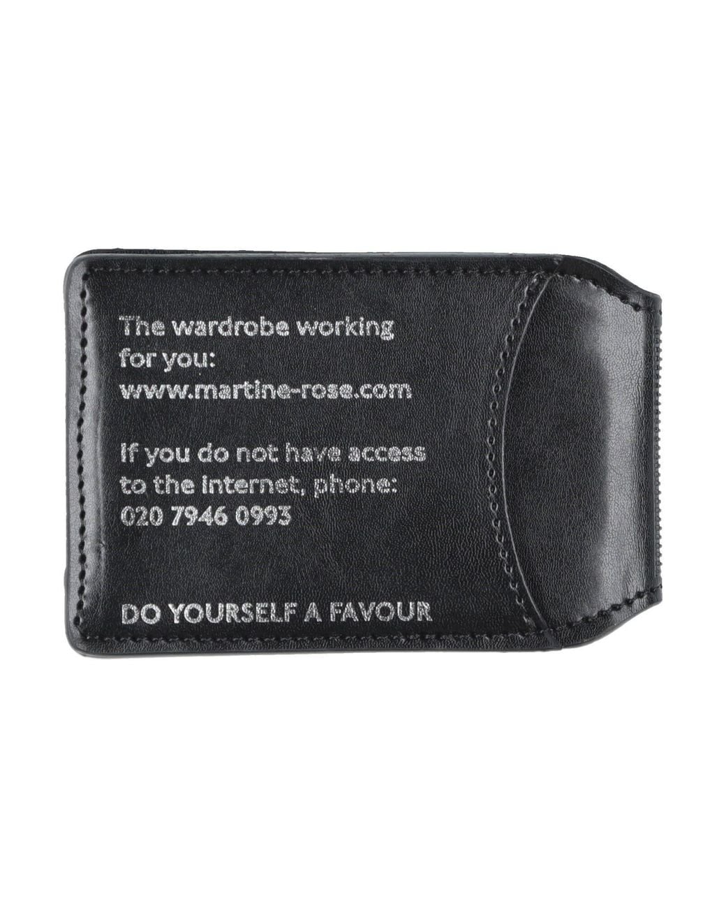 Martine Rose Black Cardholder Leather