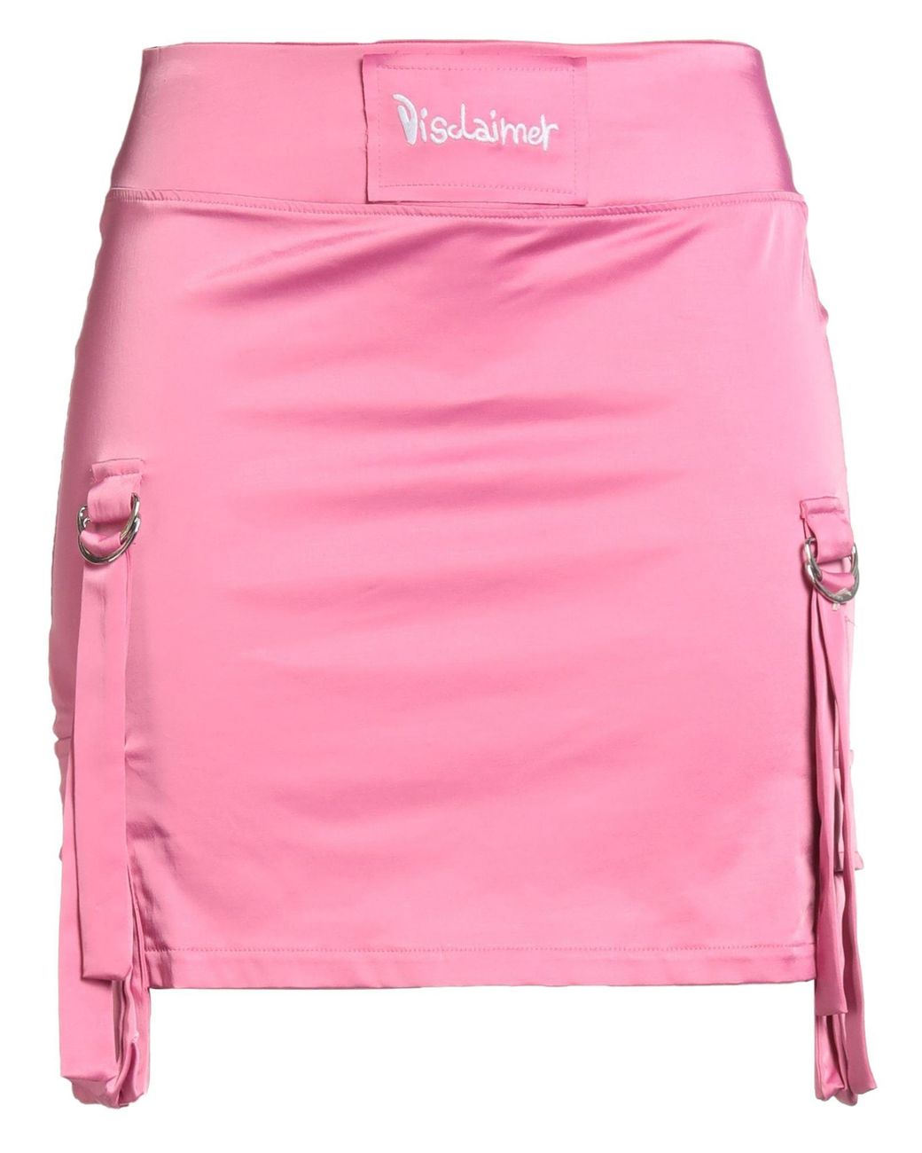 DISCLAIMER Pink Mini Skirt Polyester, Cotton, Elastane
