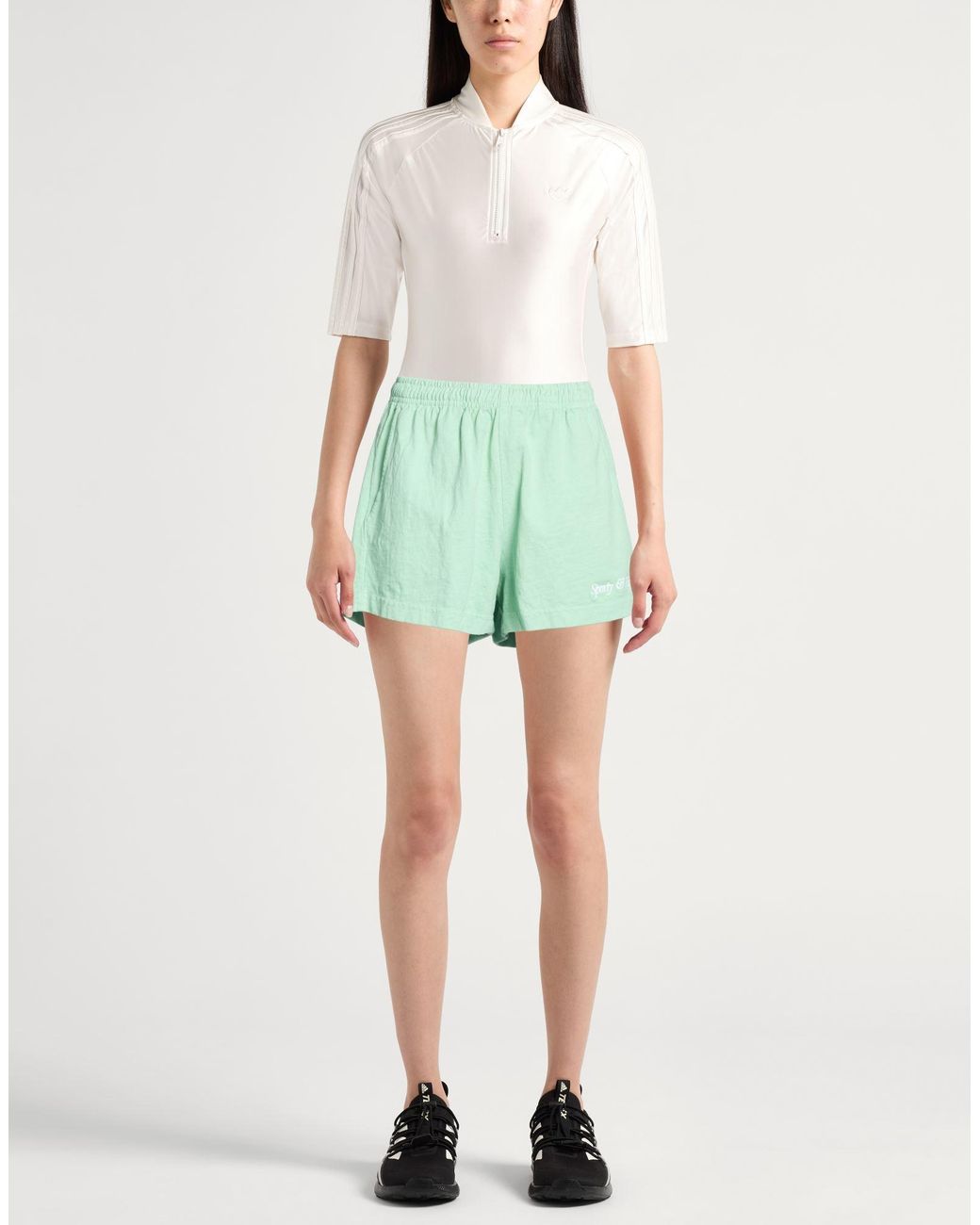 Sporty & Rich Green Light Shorts & Bermuda Shorts Cotton