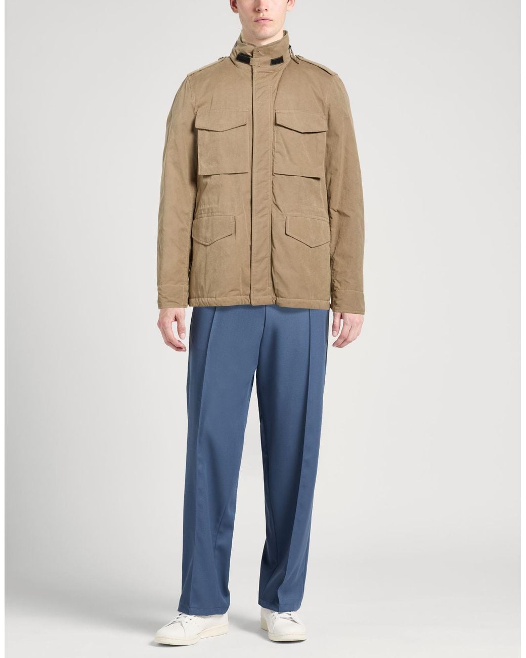 Aspesi Natural Khaki Jacket Cotton, Polyester, Polyamide for men