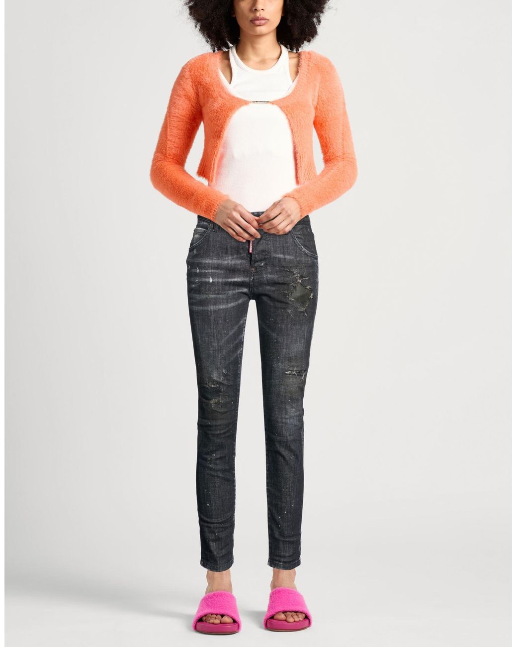 DSquared² Gray Jeans Cotton, Elastane