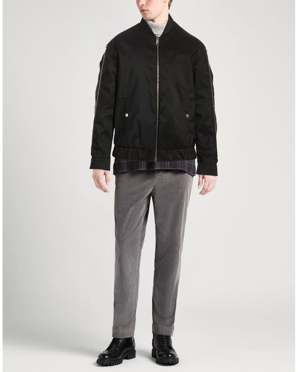 Les Hommes Black Jacket Polyamide for men