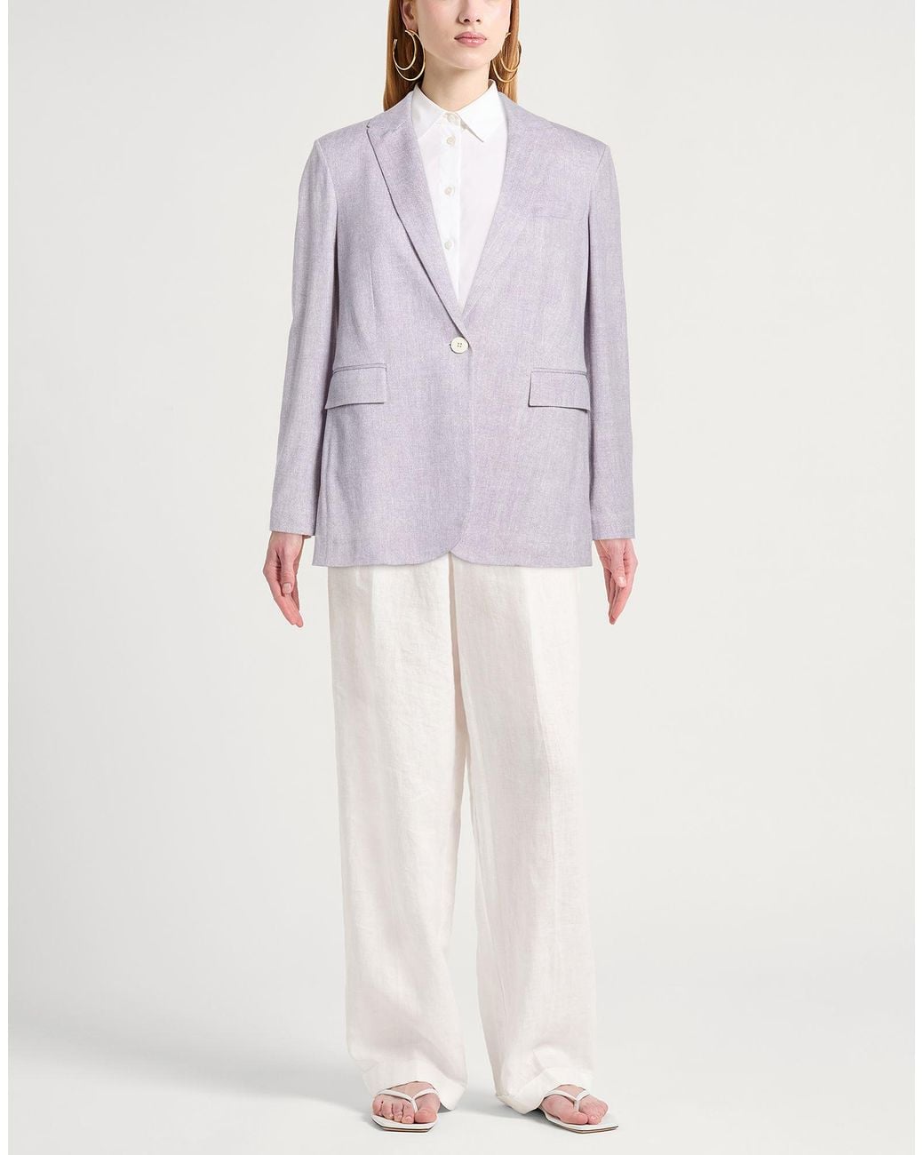 Circolo 1901 Purple Lilac Blazer Cotton, Elastane