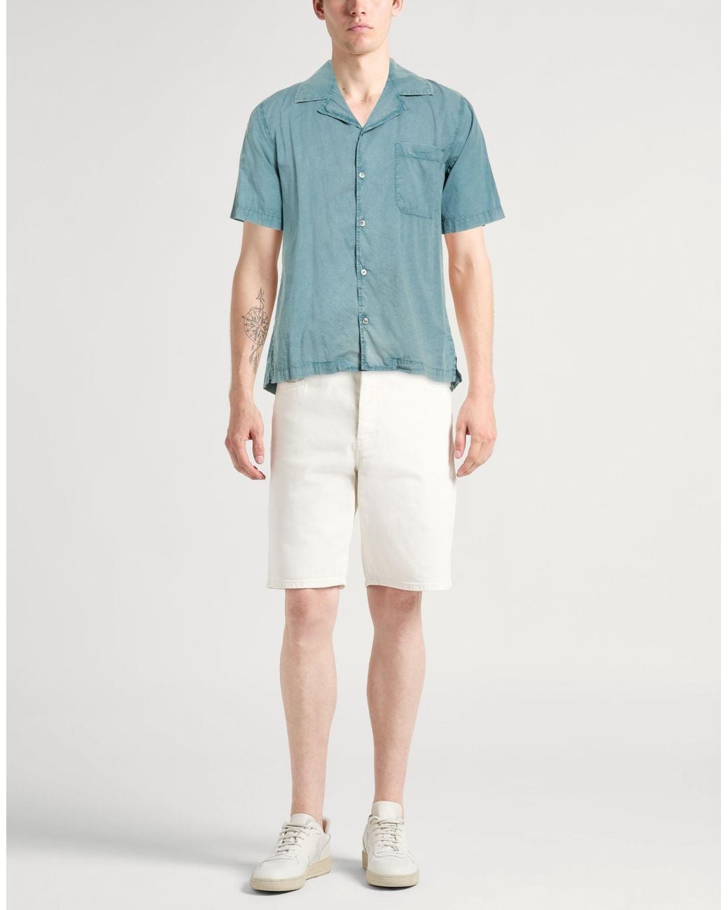 Crossley Blue Shirt Cotton for men