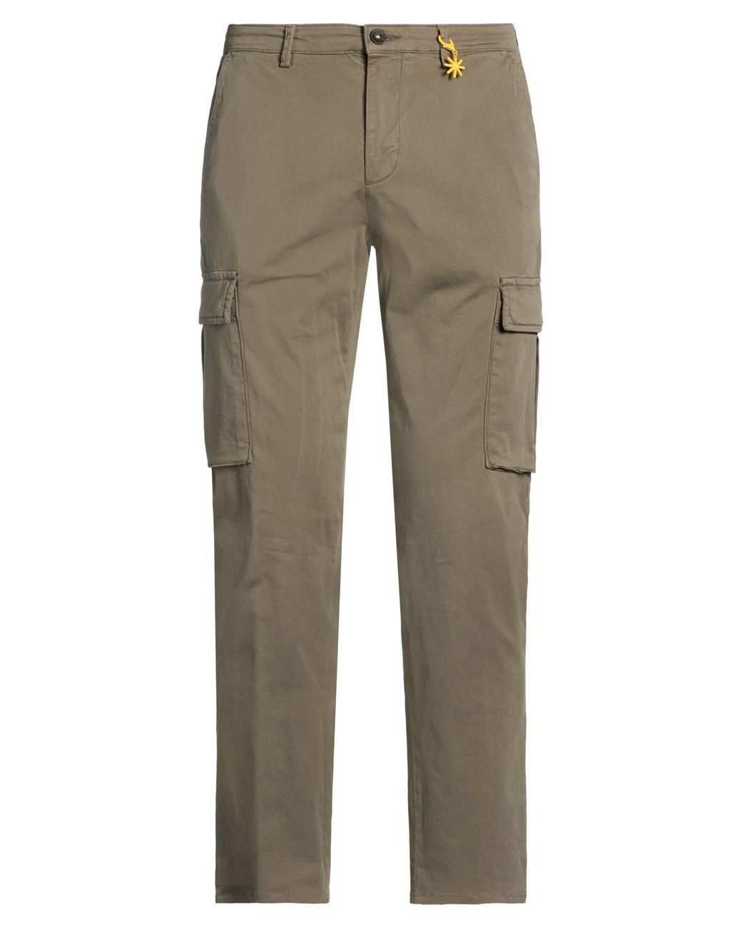 Manuel Ritz Gray Military Pants Cotton, Elastane for men