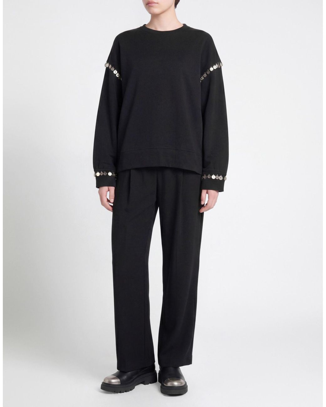 Ottod'Ame Black Sweatshirt Cotton
