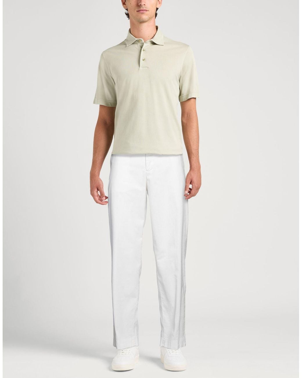 Department 5 White Pants Cotton, Elastane for men