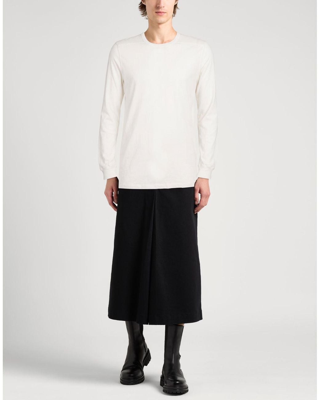 Rick Owens White T-Shirt Cotton for men