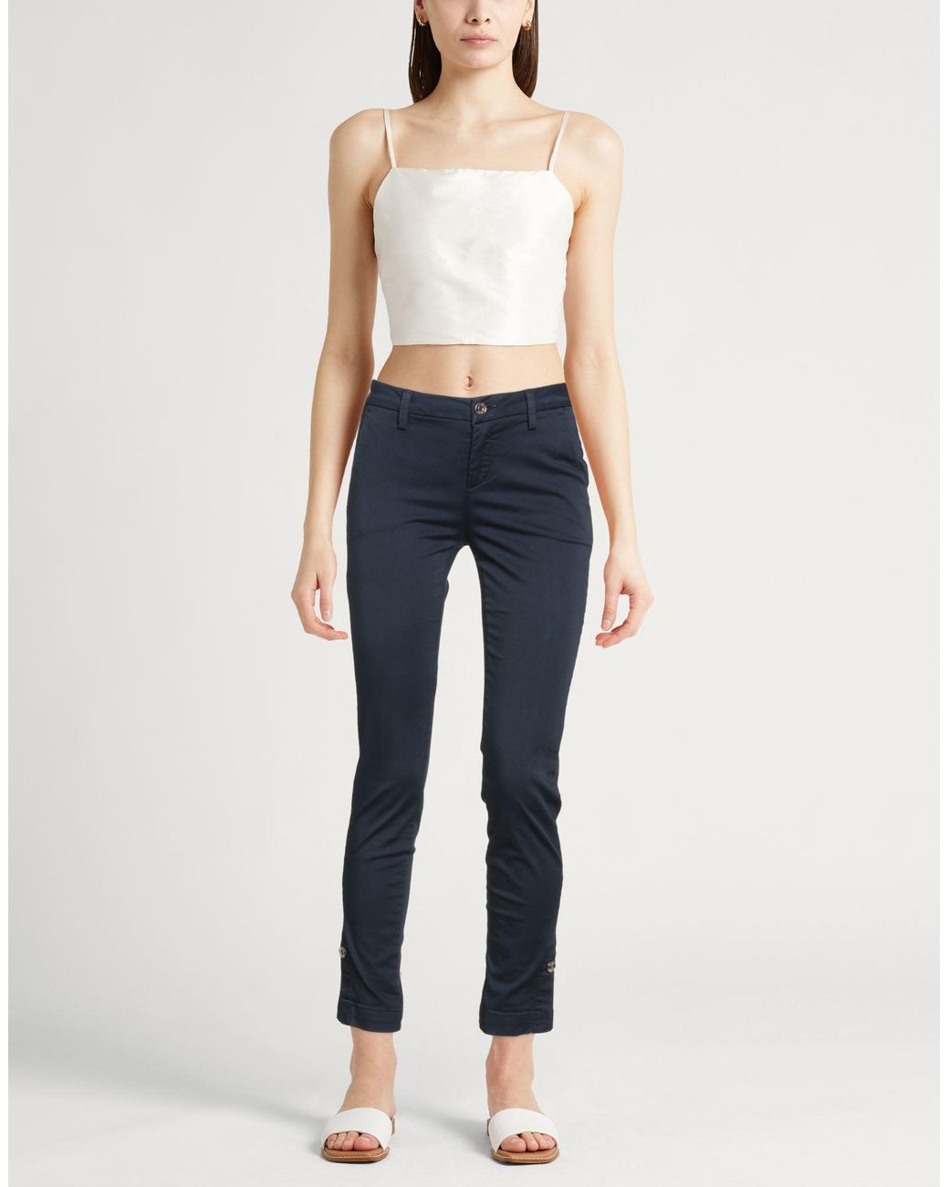 Liu Jo Blue Pants Cotton, Elastane